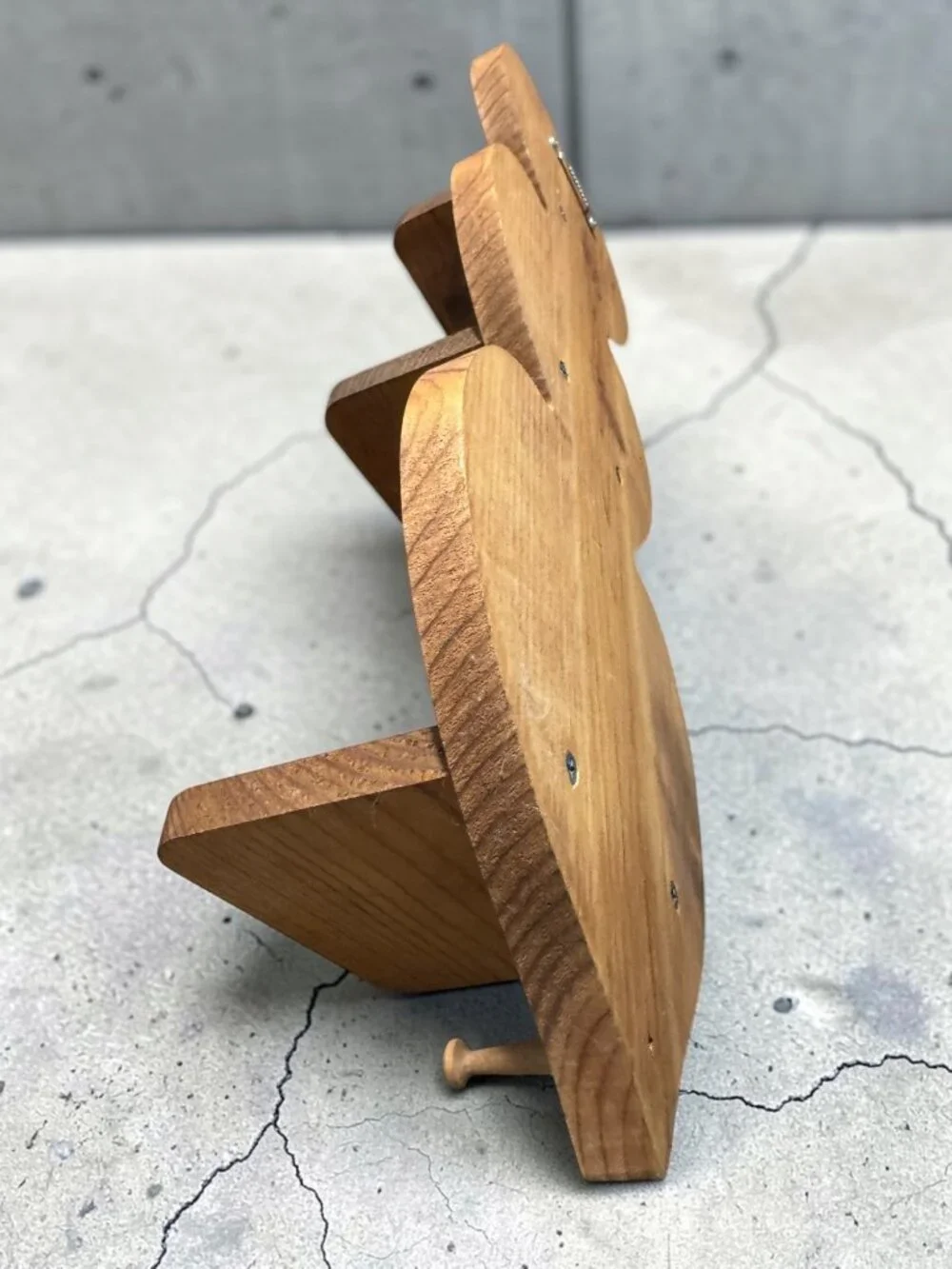 Home Interiors Heart-Shaped Wooden Wall Shelf With 3 Tiers & Bow Accent